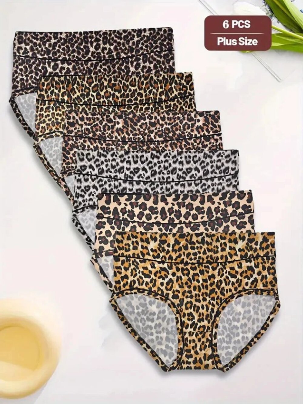 6Pair Elegant Womens Leopard Print Underwear Panties Breathable 5 XL NEW! SEXY!!